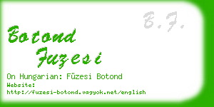 botond fuzesi business card