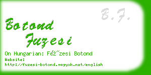 botond fuzesi business card